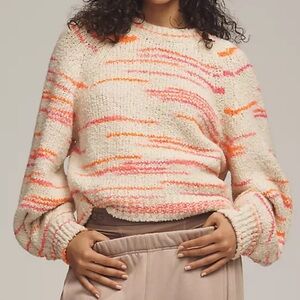 Anthropologie Pilcro Balloon-Sleeve Crew-Neck sweater oversized XS